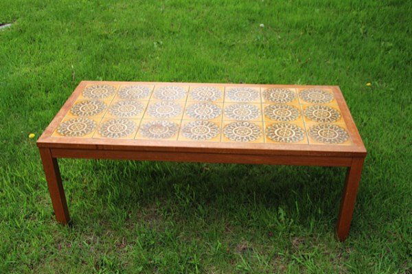 inlaid tile top teak coffee table inlaid tile top teak coffee table