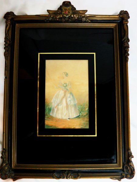 ORIGINAL 19TH C GEORGE BAXTER PRINT IN OIL: JENNY LIND" 7" X 10