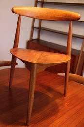 SIX HEART TEAK CHAIRS BY HANS J. WEGNER