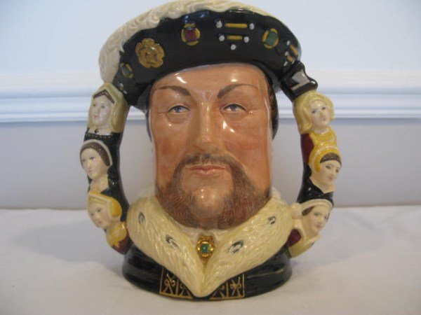 ROYAL DOULTON KING HENRY VIII CHARACTER JUG: KING HENRY VIII - DOUBLE HANDLED D6888 - LARGE LIMITED EDITION 695/1991 WITH CERTIFICATE OF AUTHENTICITY