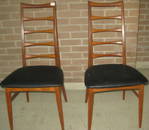 SET OF SIX TEAK DINING CHAIRS