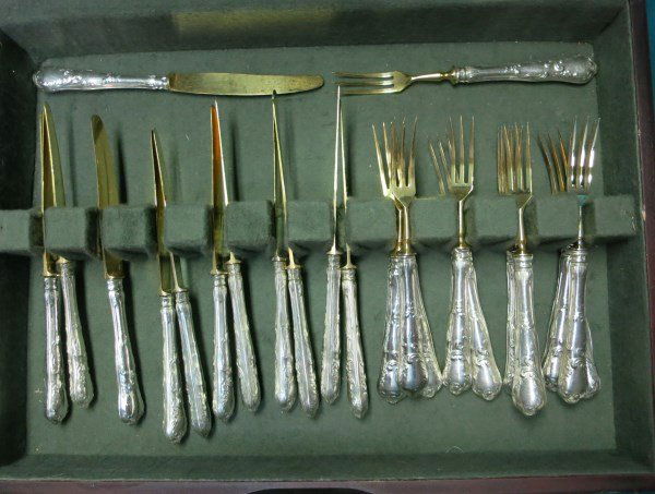 19TH C. EUROPEAN 800 SILVER  FRUIT SET (1 of 2)