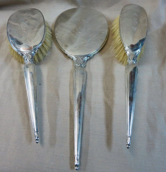 BIRKS STERLING THREE PIECE DRESSER SET (1 of 3)