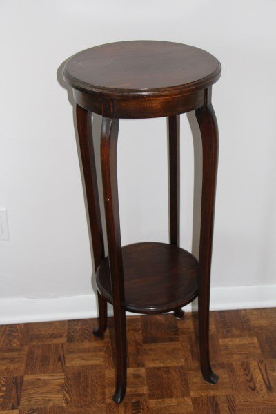 ENGLISH EDWARDIAN MAHOGANY TWO TIER PLANT STAND (1 of 1)