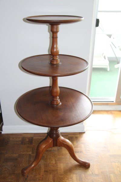 THREE TIER MAHOGANY ENGLISH DUMB BUTLER (1 of 1)