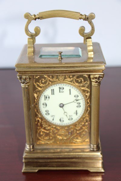 FRENCH CARRIAGE CLOCK WITH QUARTER STRIKE (1 of 4)
