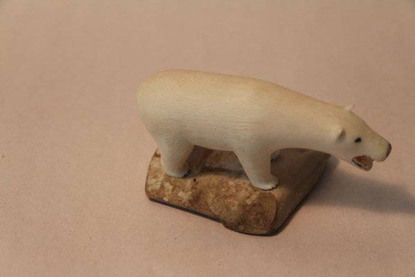1950'S POLAR BEAR MOUNTED ON STONE (1 of 1)