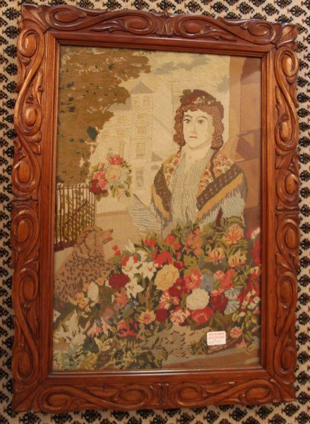 VICTORIAN NEEDLEPOINT & PETIT POINT OF A WOMAN (1 of 3)
