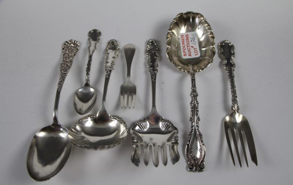 FIVE PIECES EARLY 20TH C. STERLING SERVING PIECES (1 of 3)