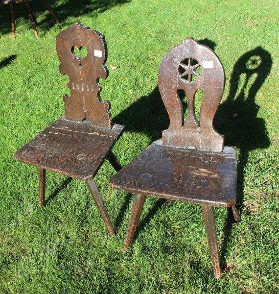 TWO 18TH CENTURY FRENCH COTTAGE CHAIRS (1 of 2)