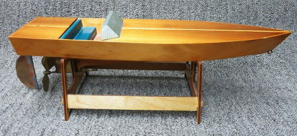 JOHN & BARBARA BRAZEAU HANDCRAFTED WOODEN BOAT (1 of 4)