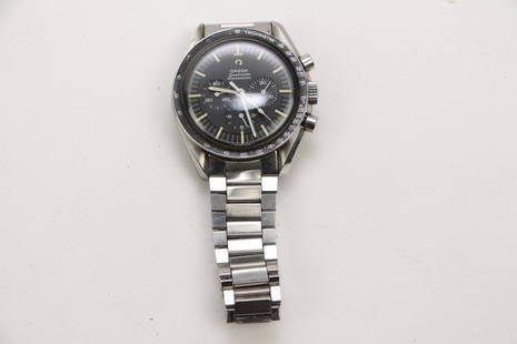 1969 OMEGA SPEEDMASTER WATCH: CASE NUMBER/REFERENCE NUMBER 145022SERIAL NUMBER 27XXXXXXMANUAL WIND, STAINLESS STEEL CASE WITH STAINLESS STEEL OMEGA BRACELET, ALL ORIGINALJUST SERVICED AND IN WORKING CONDITION