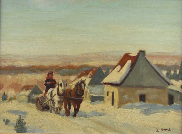 GEORGE BOKA - OIL ON BOARD (1 of 4)