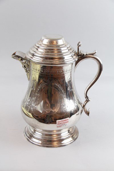 EDWARDIAN  SILVER PLATE WATER PITCHER (1 of 2)