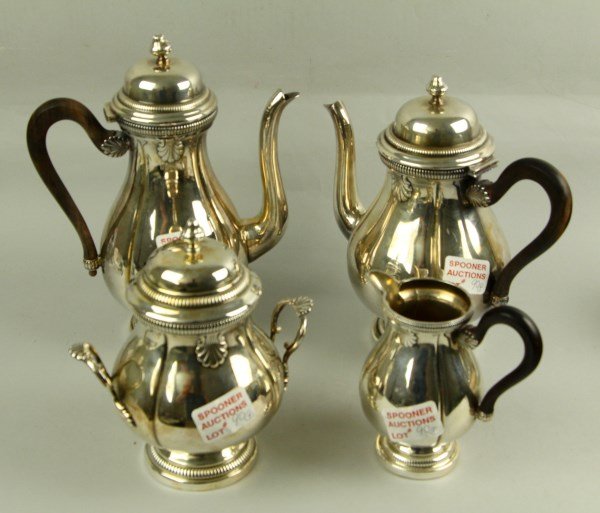 1930'S FRENCH SILVER FOUR PIECE TEA SERVICE (1 of 4)