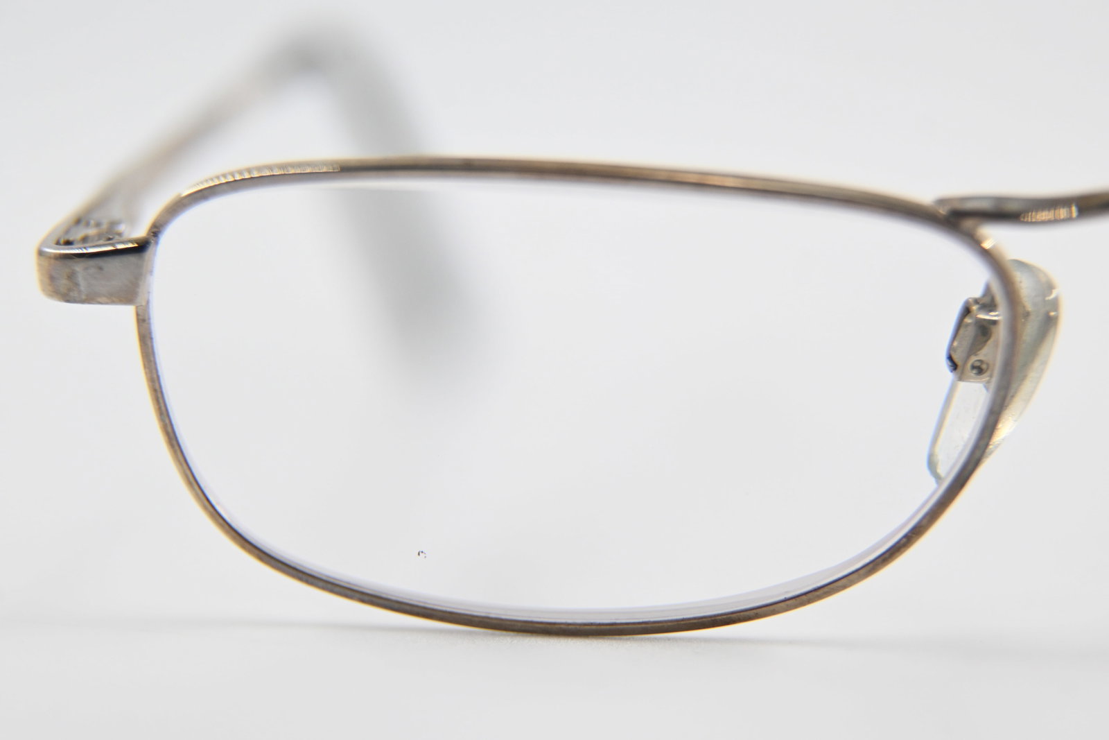 Bvlgari Silver Tone Metal Reading Eyeglass Frames Slim Rectangular - 7