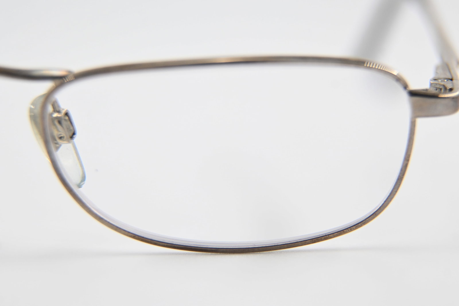 Bvlgari Silver Tone Metal Reading Eyeglass Frames Slim Rectangular - 8