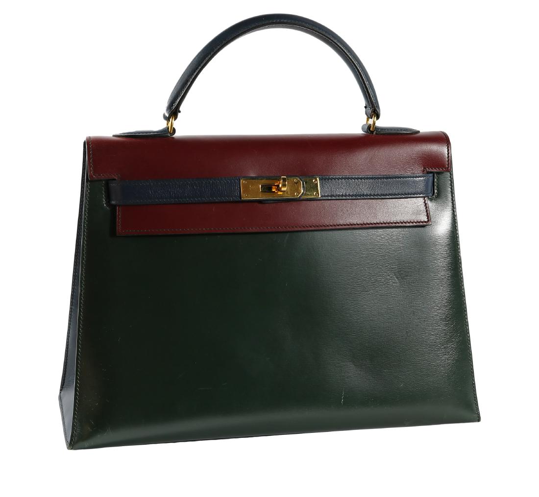 Hermes Tri Color Leather Kelly Bag with Dust Cover (1 of 6)