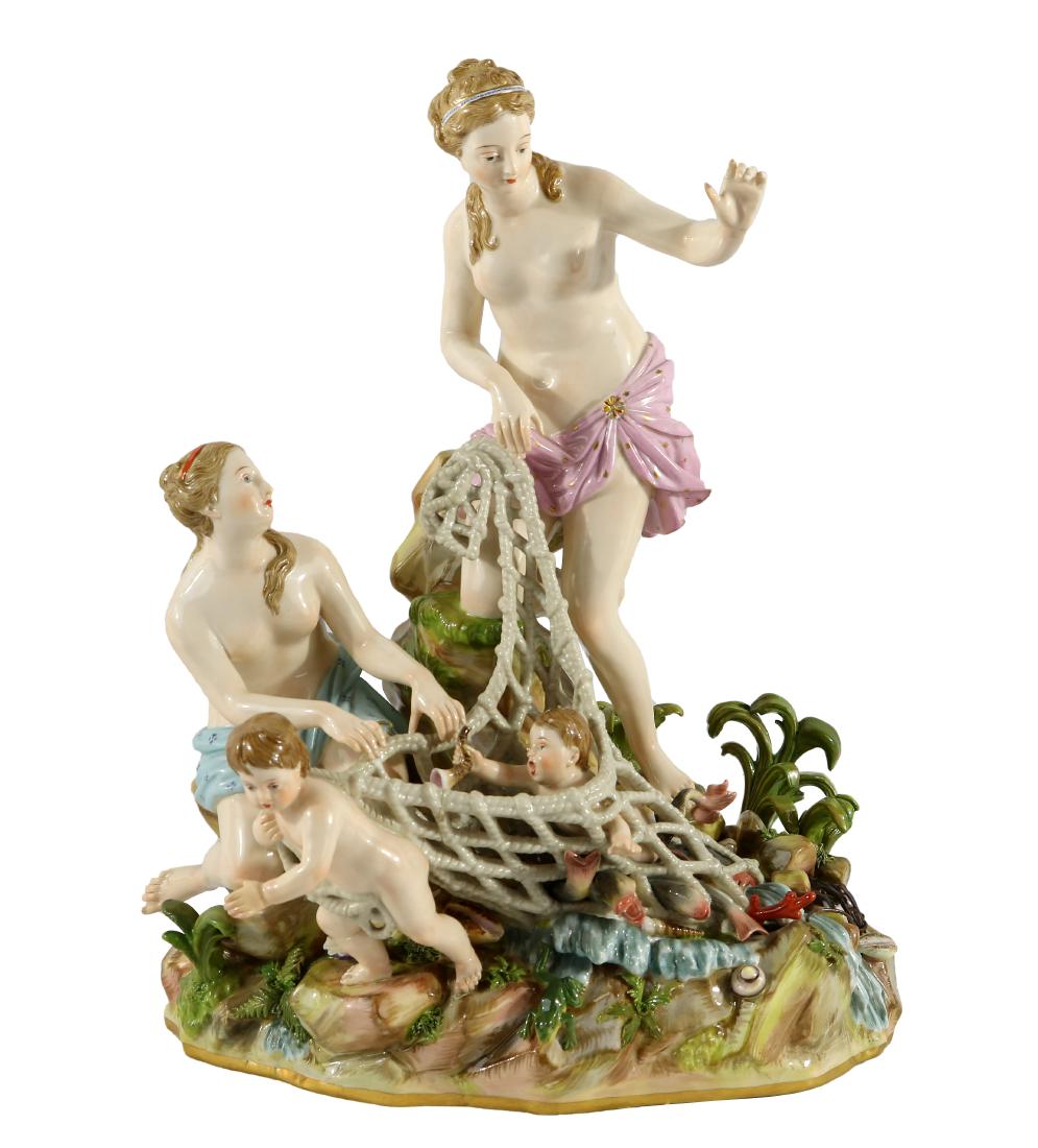 Meissen Porcelain The Capture of an Infant Triton (1 of 7)