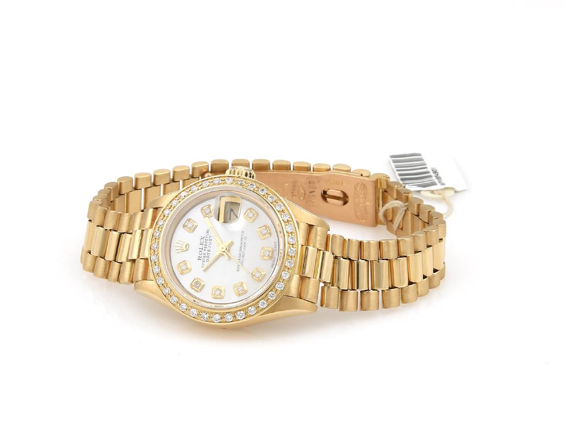 18kt Yellow Gold Rolex Datejust With Diamonds (1 of 3)