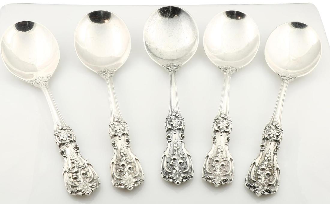 Lot of 5 Reed & Barton Sterling Soup Spoons NR (1 of 3)