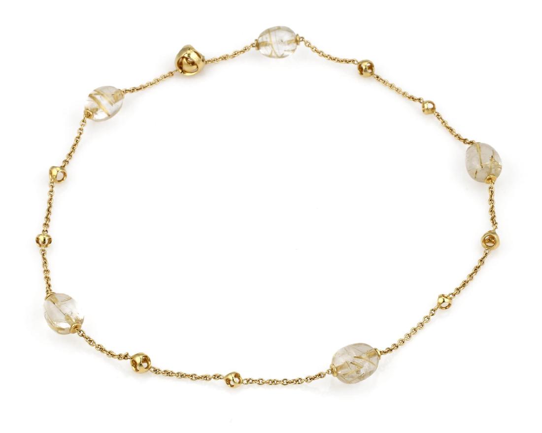 18K Yellow Gold Di Modolo Quartz Triadra Necklace (1 of 3)