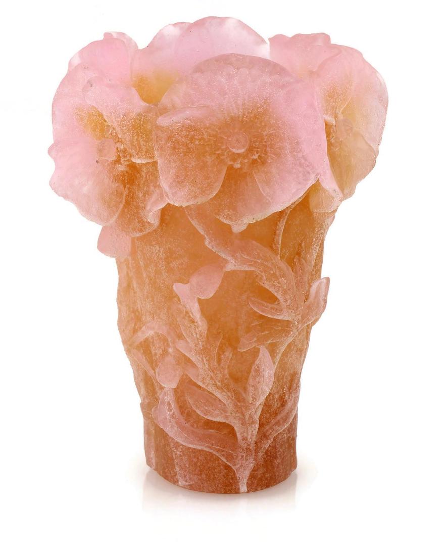 Daum Pate De Verre Flowers Vase with Box (1 of 3)