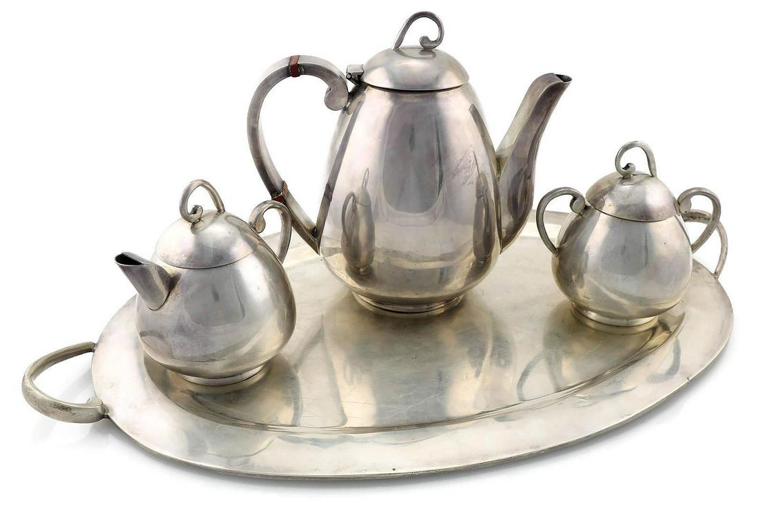 Juvento Lopez Reyes Sterling 4 Piece Coffee Set (1 of 4)