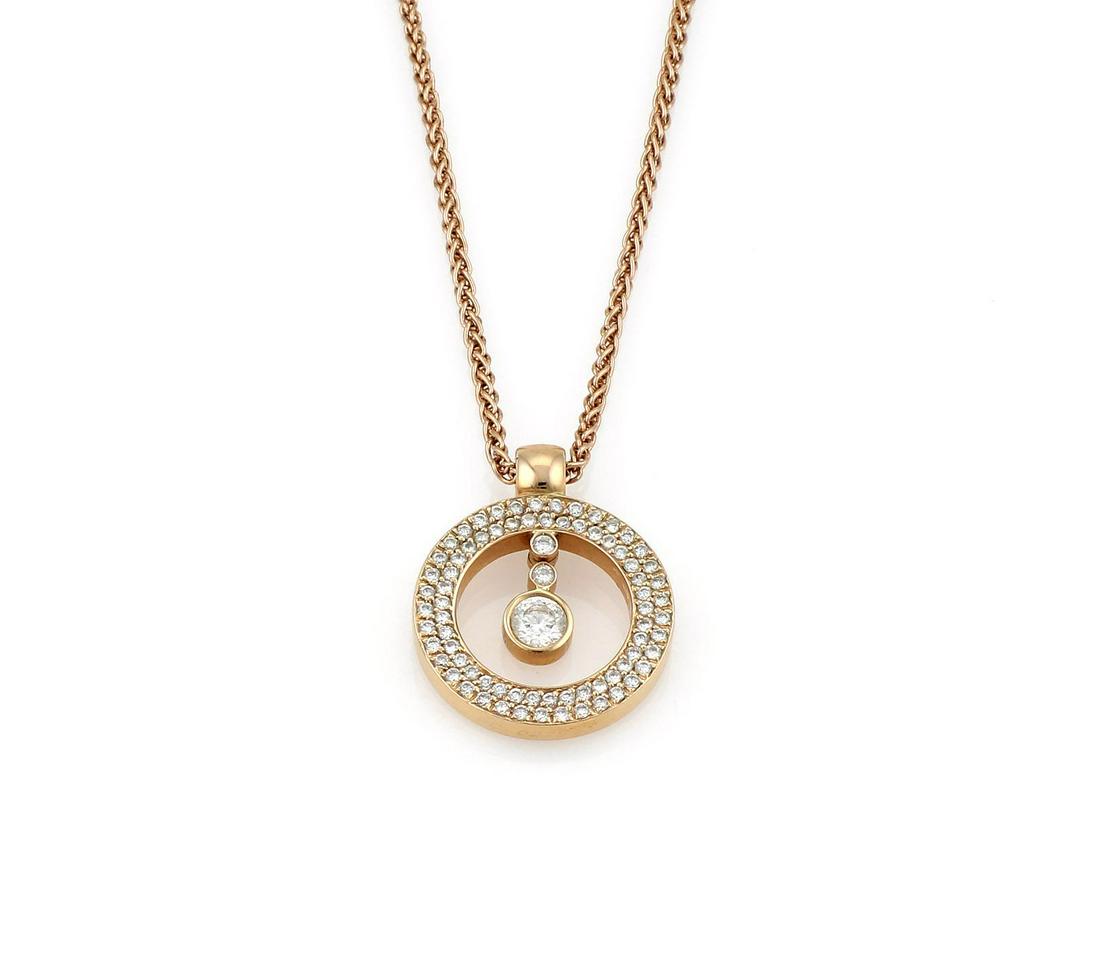 Rose Gold Roberto Coin Cento Diamond Baby "O" Necklace (1 of 4)
