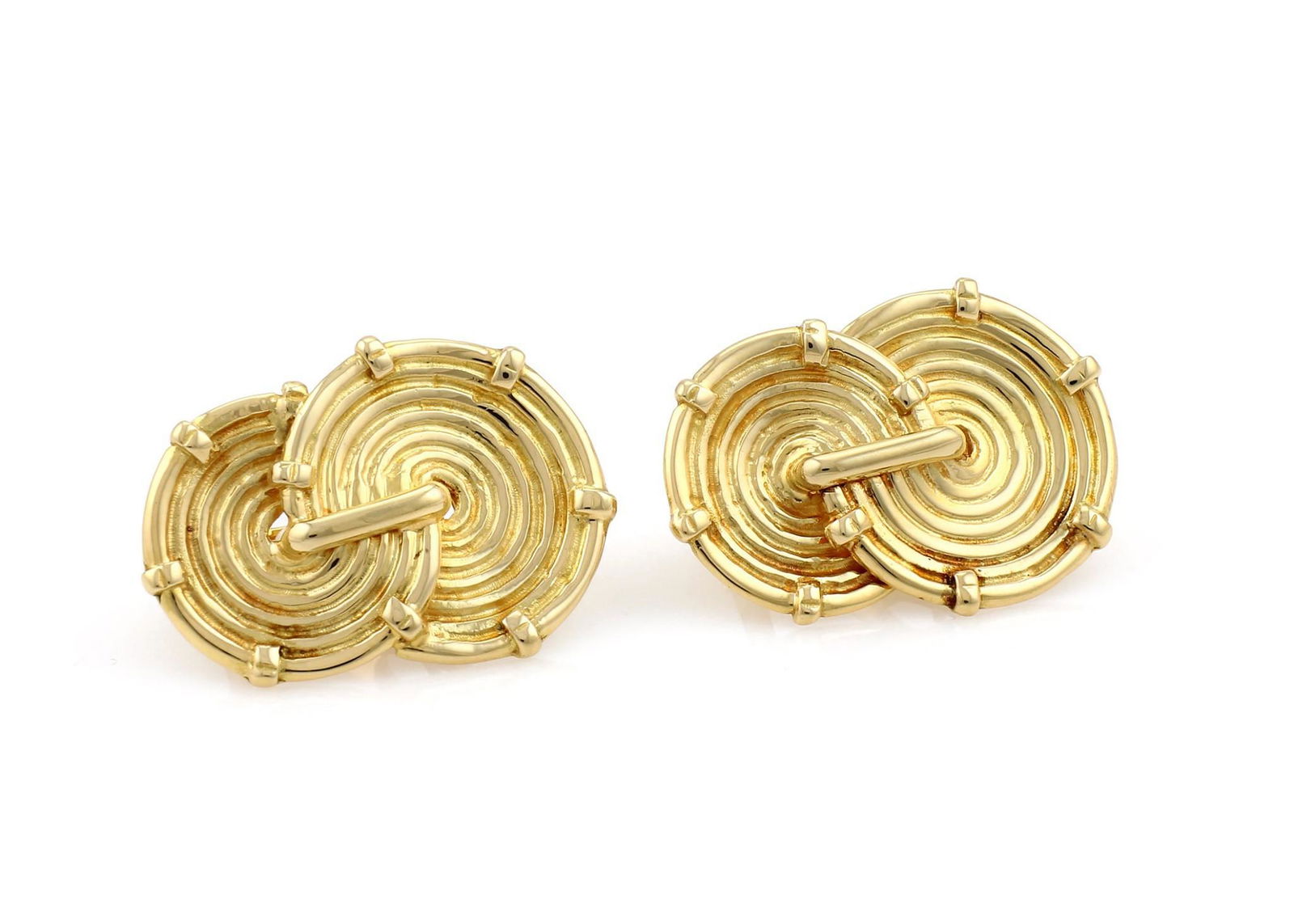18K Yellow Gold S Motif Fashion Earrings (1 of 3)