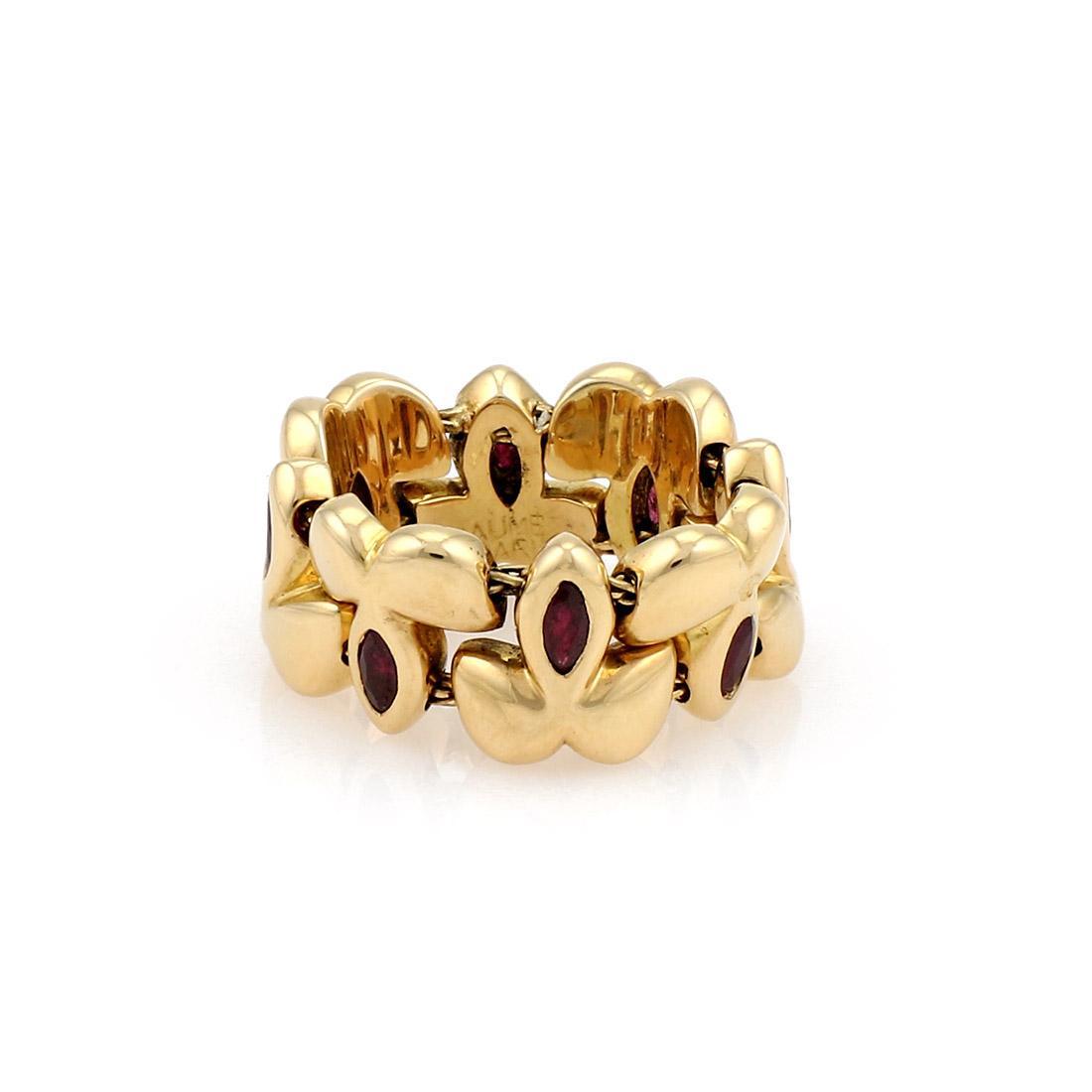 Chaumet Paris Yellow Gold Ruby Flex Ring (1 of 3)