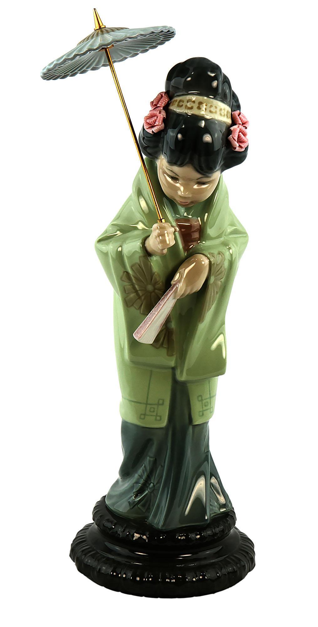 Lladro Model of an Asian Lady w/Parasol (1 of 2)