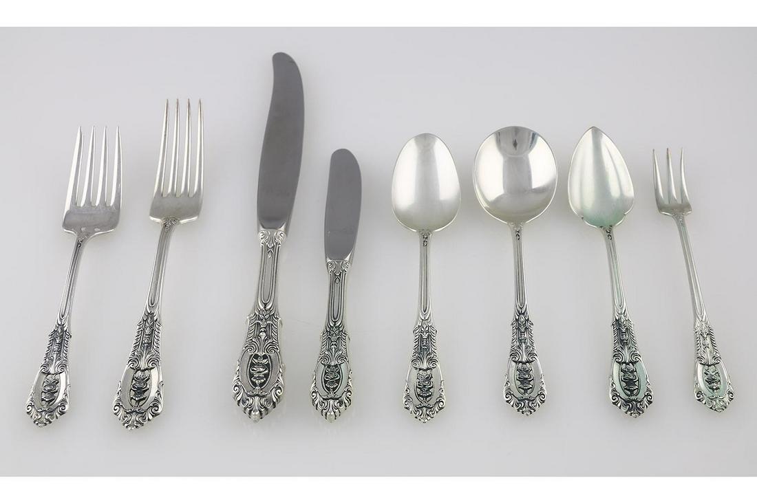 Wallace Sterling Rosepoint Flatware Set 116 pieces (1 of 4)