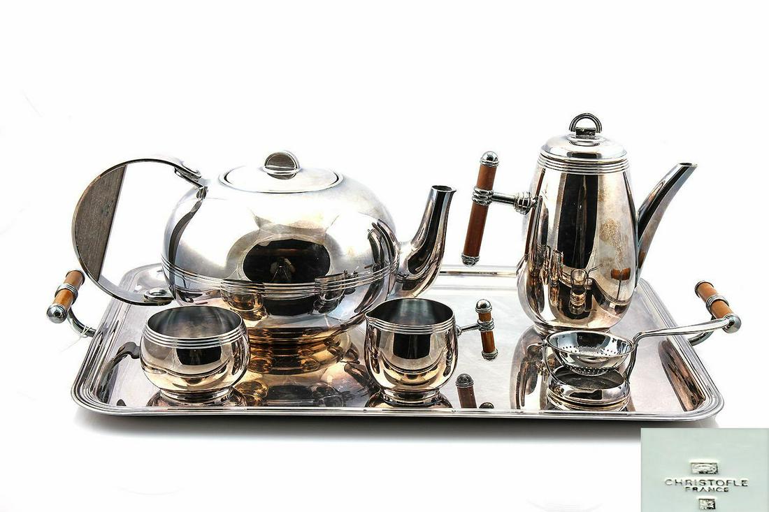 Christofle Silver Plated Deco Tea Set (1 of 1)