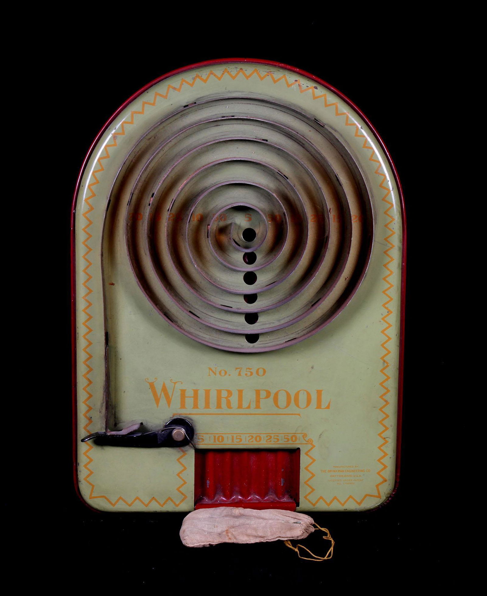 Vintage Depression Glass Whirlpool No.750 Skill Ball (1 of 1)