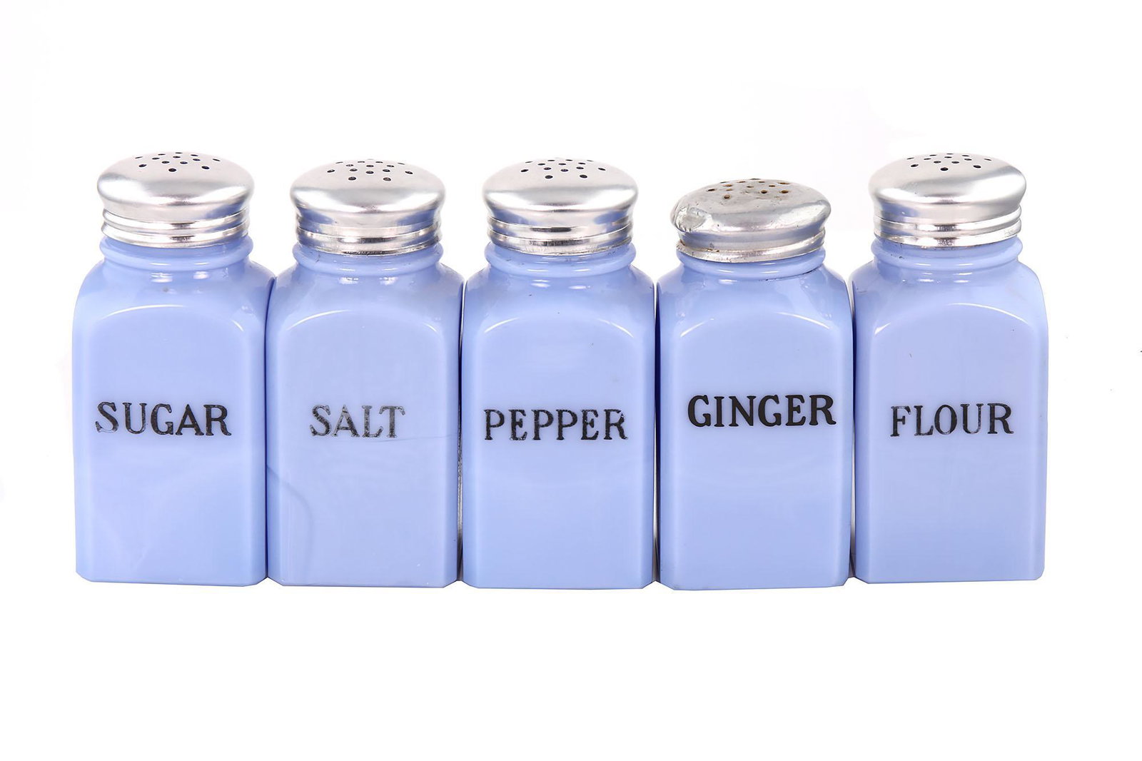 Jeannette Depression Glass Delphite 5 Pc Square Shaker (1 of 1)