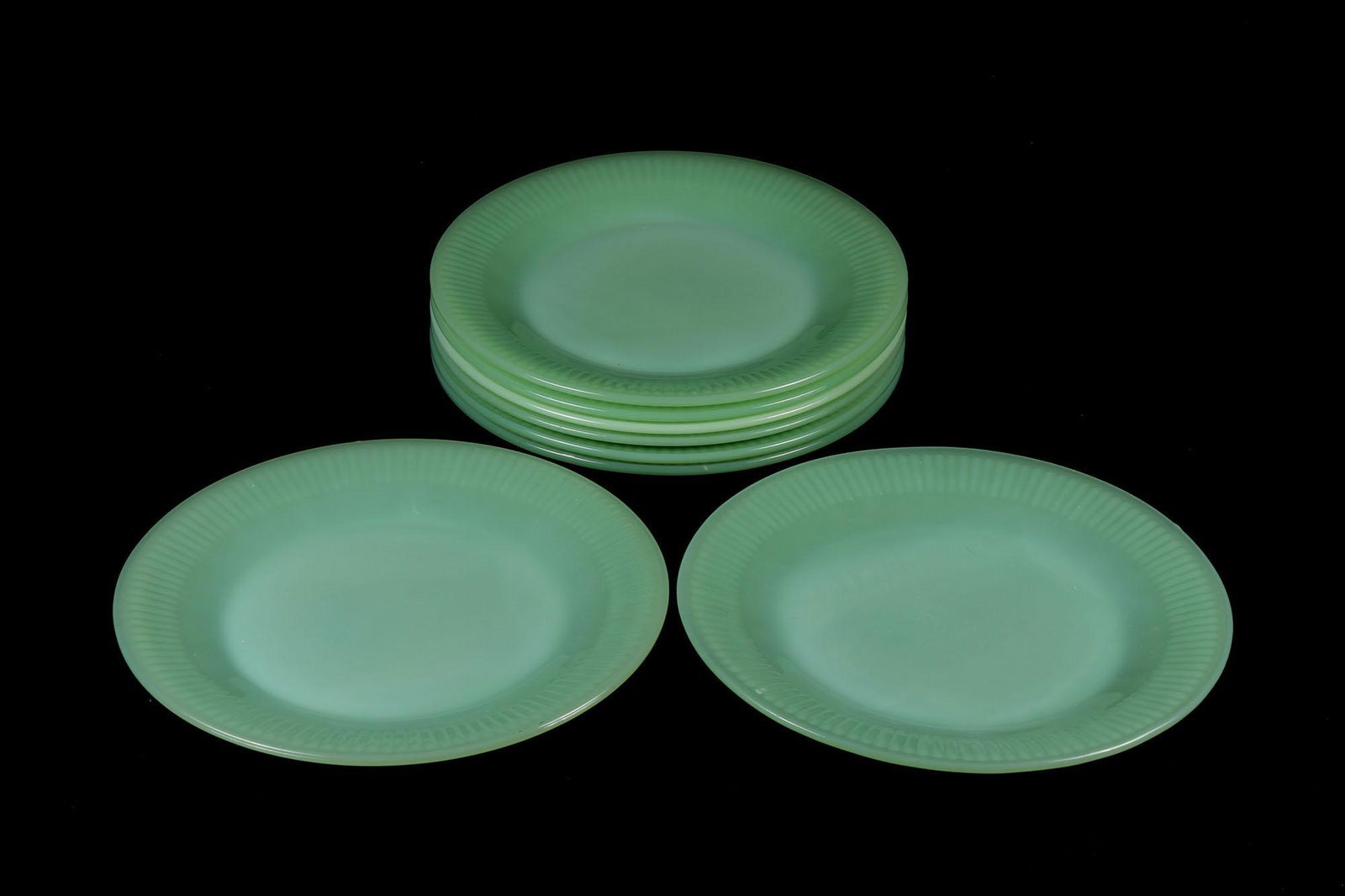 Vintage Depression Glass Fire King Set of 8 Plates (1 of 1)