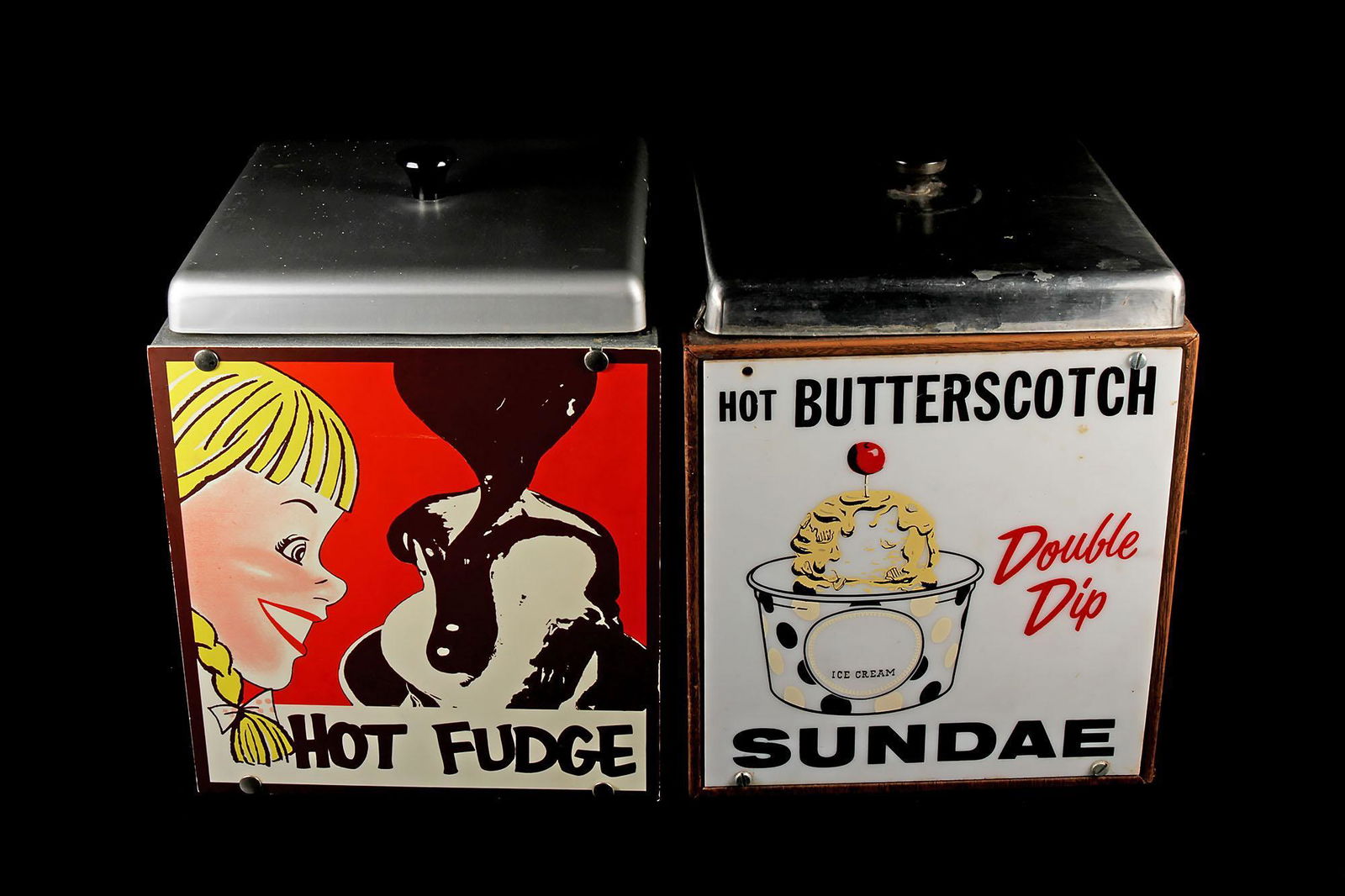 Vintage Ice Cream Shop Hot Fudge and Hot Butterscotch (1 of 2)