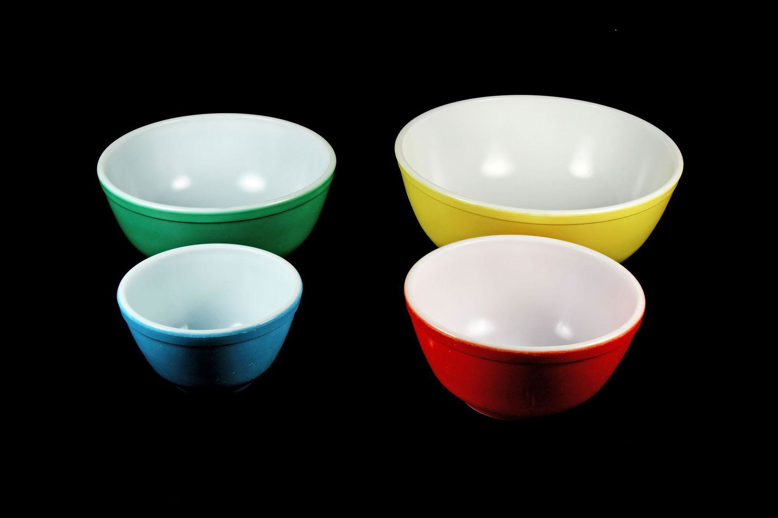 Vintage Depression Glass Pyrex 4 Pc Bowl Set (1 of 1)