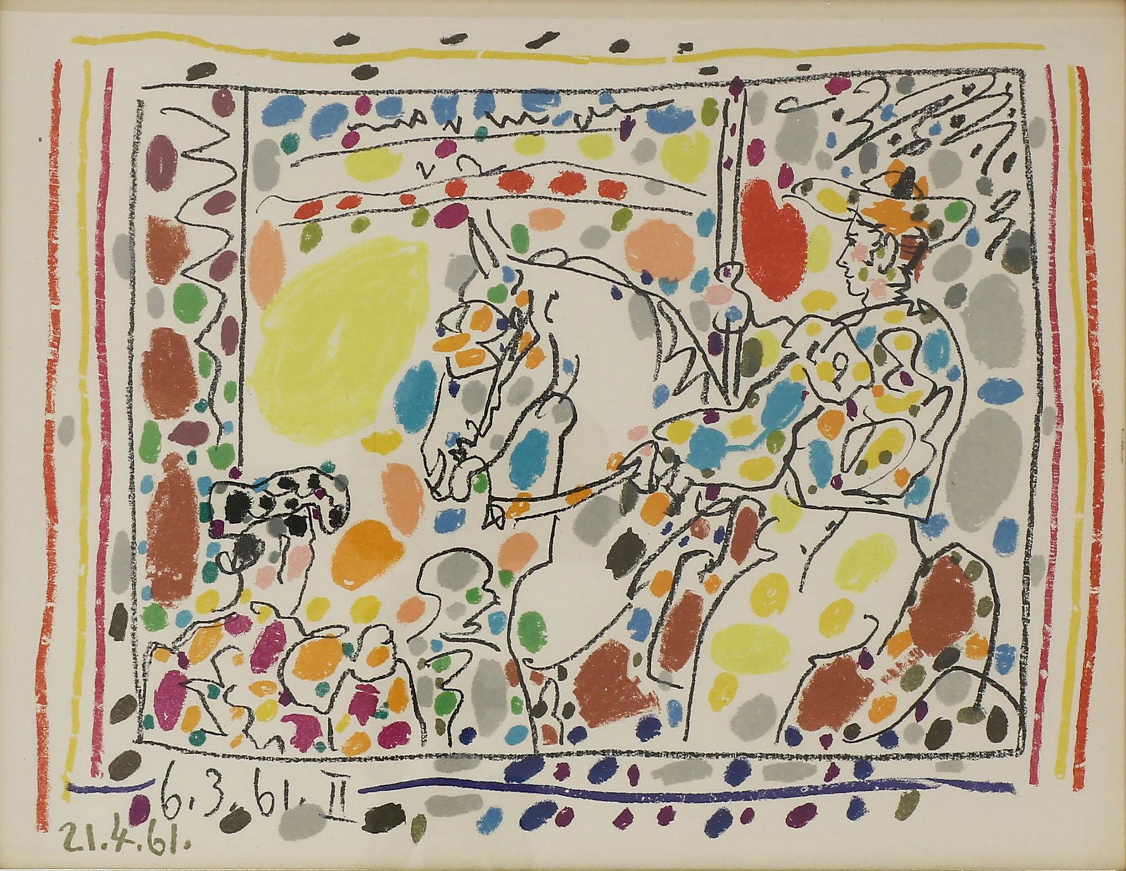 Pablo Picasso A Los Toros II Lithograph (1 of 3)