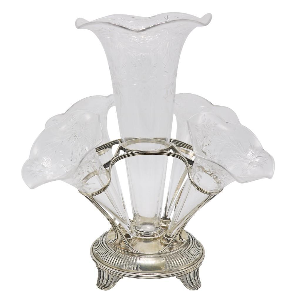 Sterling Silver Glass Epergne (1 of 3)