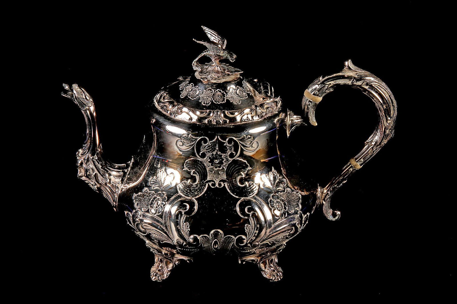 Antique 6 Pc Silver Plate Coffee/Tea Set (1 of 6)