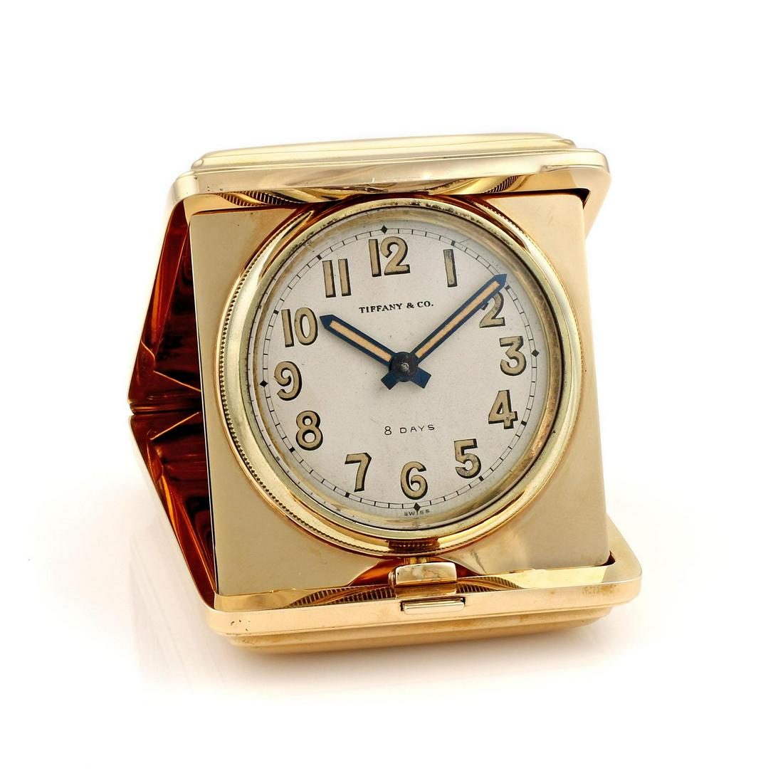 Rare C.1950 Tiffany Co 14K YG 8 Day Travel Clock (1 of 3)