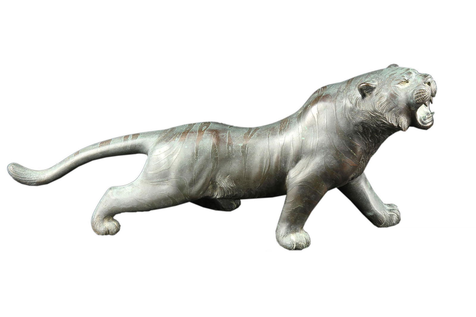 Antique Japanese Bronze Figure of a Tiger (1 of 3)