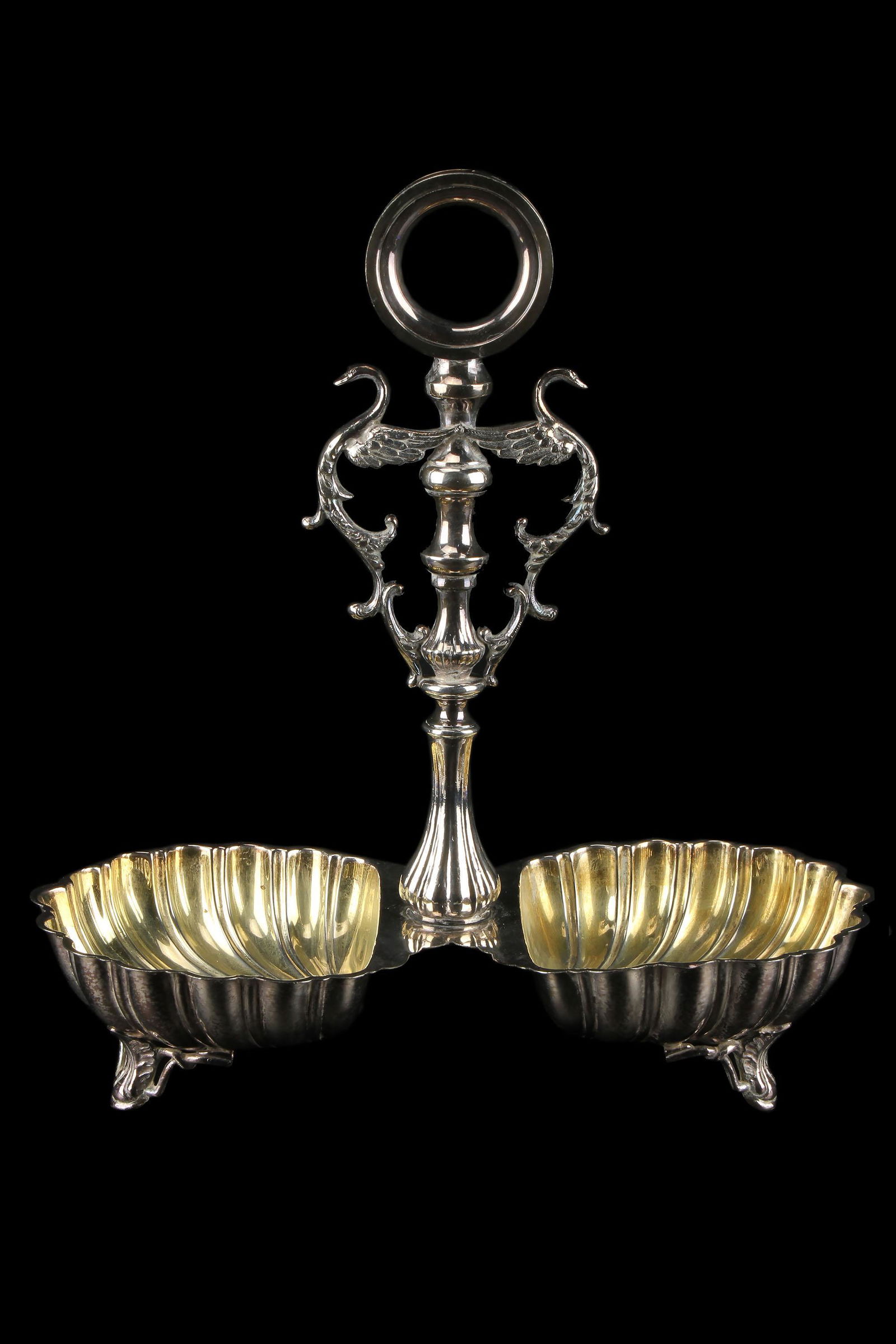 Vintage Silver Plate Swan Table Centerpiece (1 of 1)