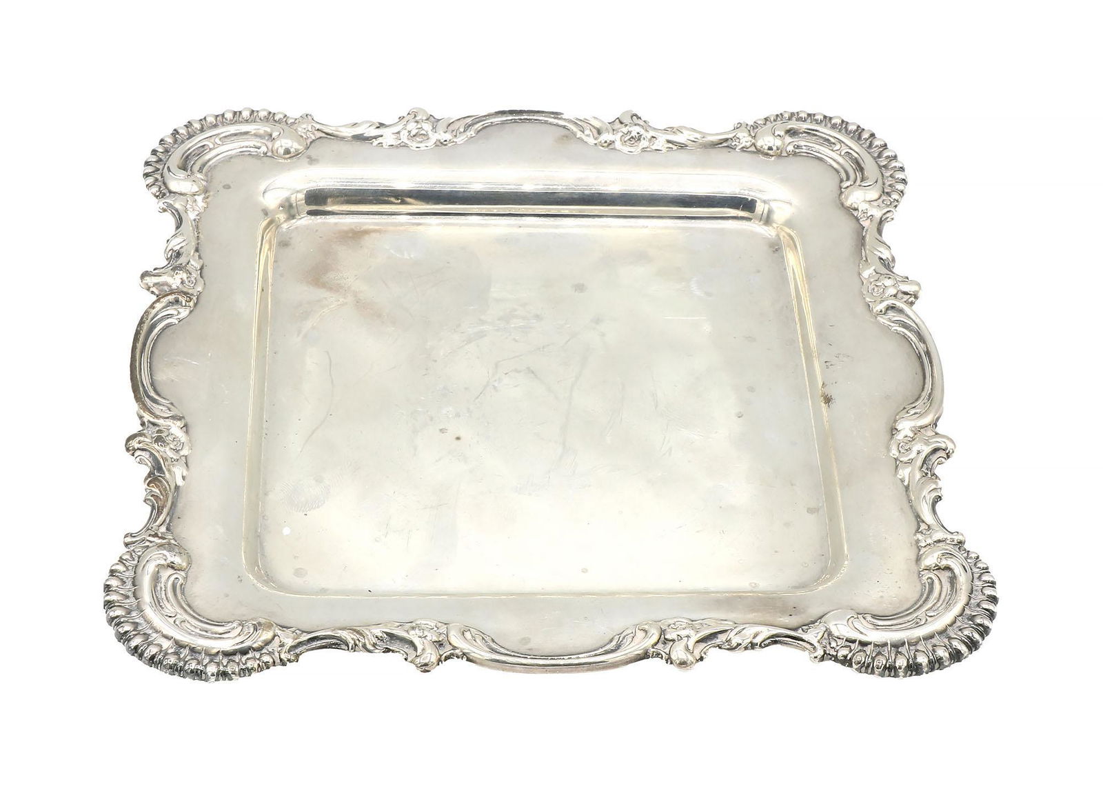 Sterling Silver Square Serving Tray (1 of 4)