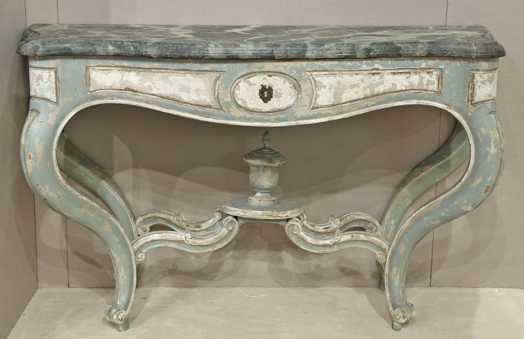 Antique Blue End Table (1 of 3)