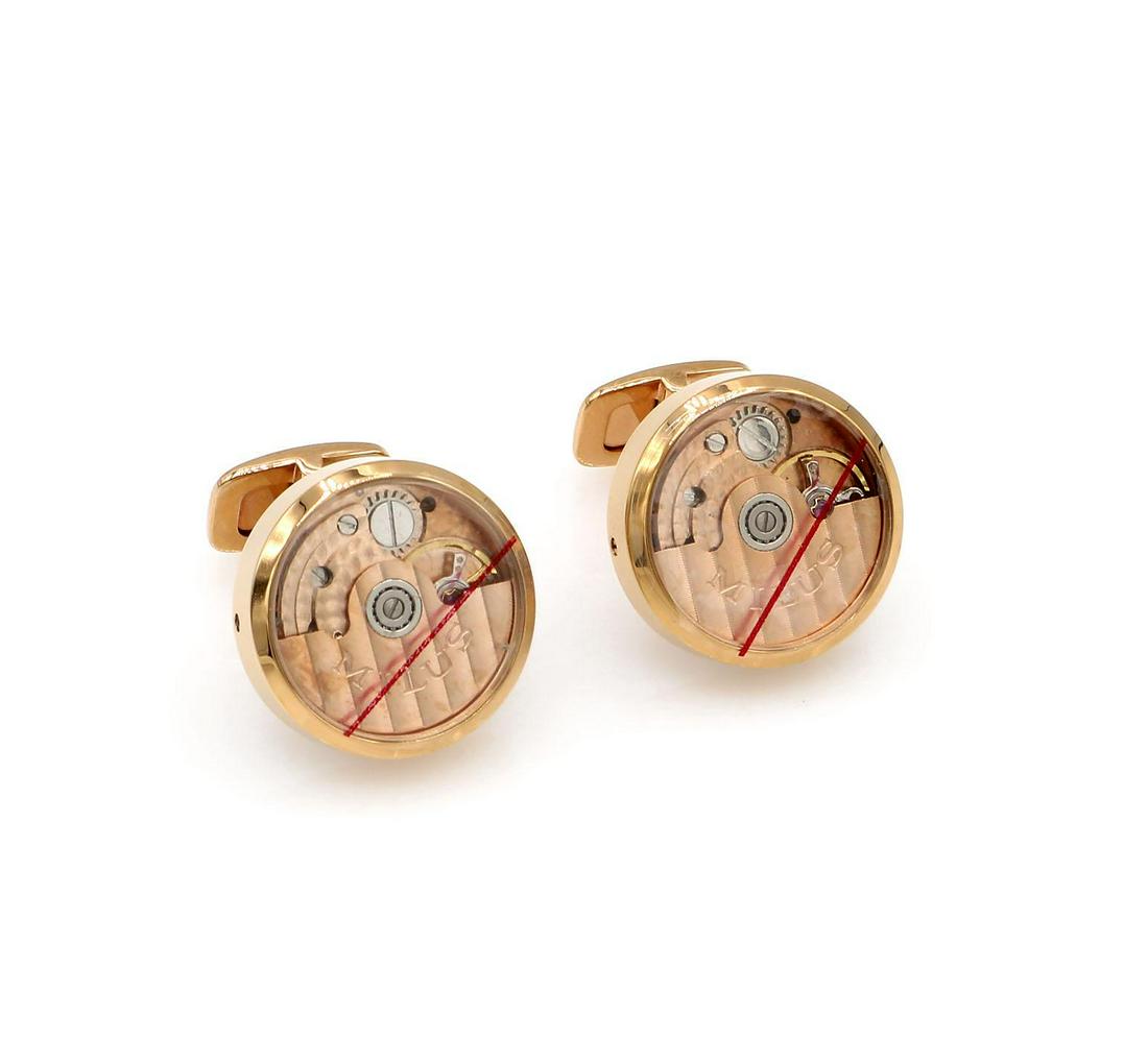 18K Gold Plated Milus Watch Movement Cufflinks (1 of 3)