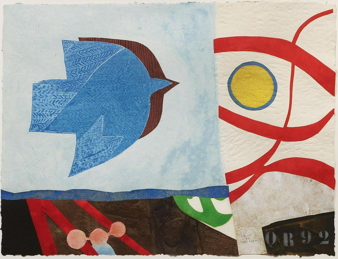 Max Papart (FRENCH, 1911-1994) Blue / Brown Bird (1 of 4)
