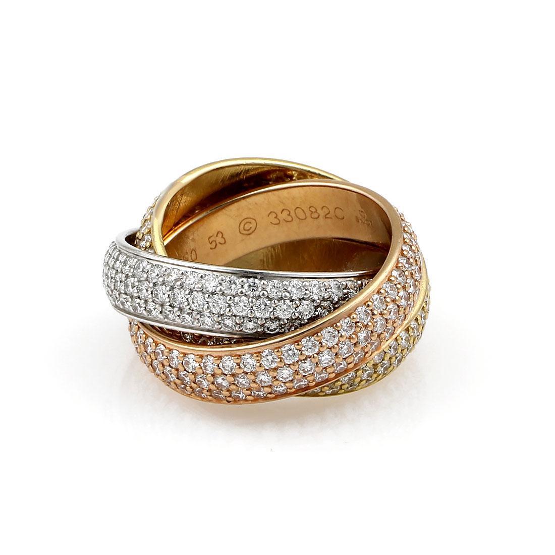 cartier pave diamond rolling ring